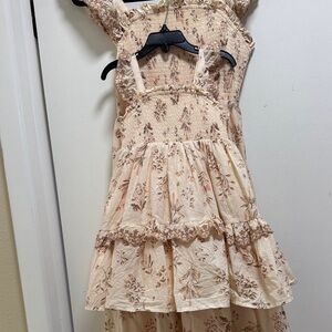 Haute Hippie Cream Floral Kids Dress